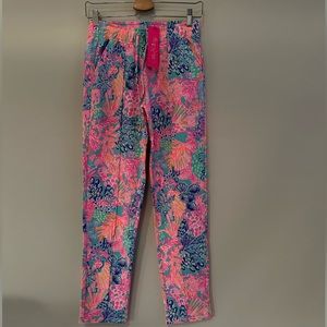 EUC Lilly Pulitzer 28” Emora Knit Pants in Multi Splendor in the Sand XS